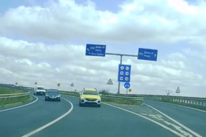 Accident evitat la limita pe Autostrada A1 Sibiu