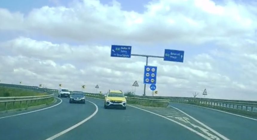 Accident evitat la limita pe Autostrada A1 Sibiu