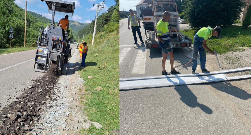 Drumurile judeene din Sibiu lucrari intense in curs