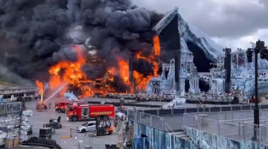 Incendiu devastator la Tomorrowland Imagini tulburatoare