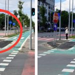 Stalpul din pista de biciclete a fost mutat