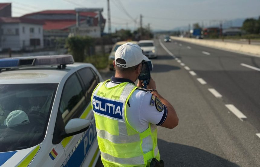 Controale pe banda rulanta in judet IPJ Sibiu foloseste radarul TruCAM II
