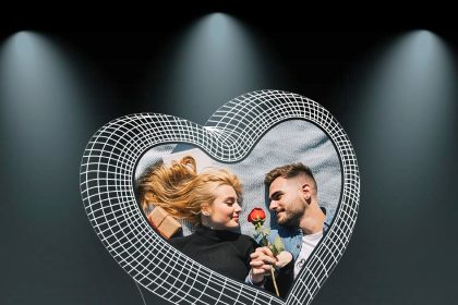 Lampa LED personalizata cu fotografie un cadou ce lumineaza iubirea