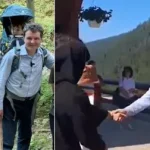 Nicisor Dan drumeie n Fagaras cu fiul su