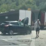 Trafic ingreunat pe Valea Oltului din cauza unui accident