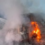 autoturism ars pe drum forestier interventie pompieri