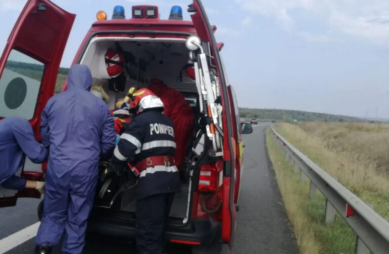Accident pe autostrada intre Boita si Talmaciu