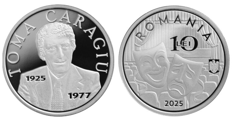 BNR lanseaza monede din argint dedicate lui Toma Caragiu