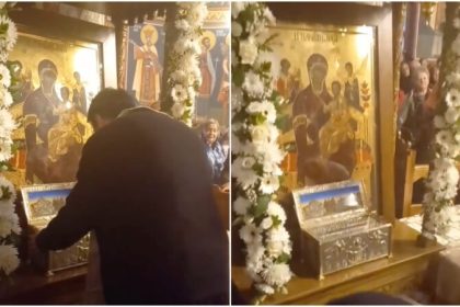 Braul Maicii Domnului adus la Biserica Strand