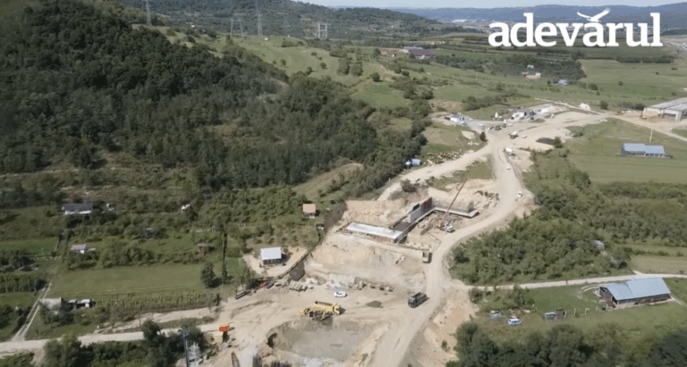 Noi imagini cu santierul autostrazii Sibiu Pitesti