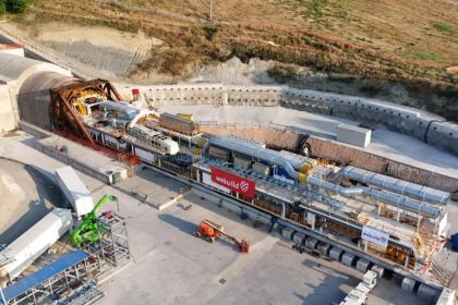 Primele imagini cu caritita pentru Tunelul Poiana A1 Sibiu