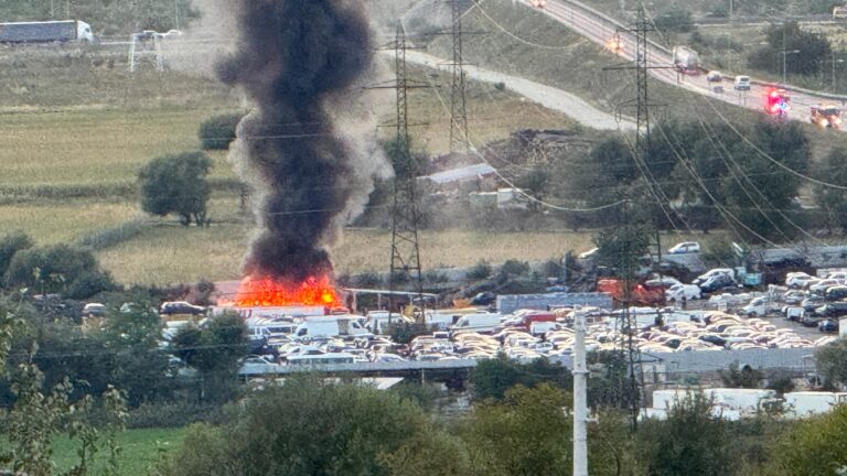 incendiu puternic la iesirea din sibiu spre agnita