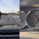 trotinetist kamikaze prins cu 70 km h printre masini