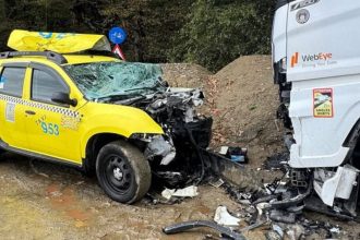 Accident grav ntre Sibiu i Poplaca taximetrist ranit