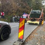 Accident langa Muzeul Astra Betoniera s a rasturnat