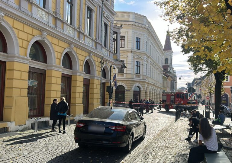 Agitatie mare in centrul Sibiului langa PSD