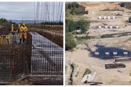 Autostrada Sibiu Fagaras lucrarile avanseaza rapid la tronsonul Arpasu de Jos Sambata de Sus