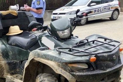 Barbat retinut pe Valea Oltului beat pe ATV