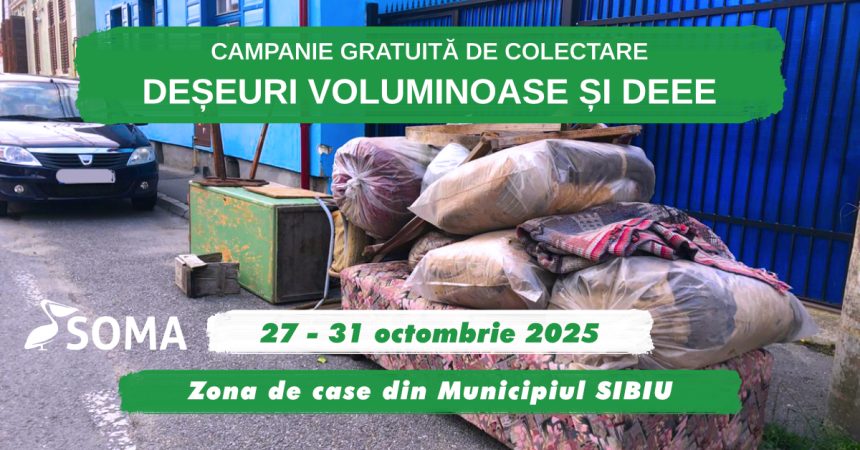 Campania de toamna SOMA colectare gratuita a deseurilor in Sibiu Perioada 1 15 octombrie