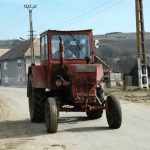 Coloana de tractoare oprita de politie la Rosia