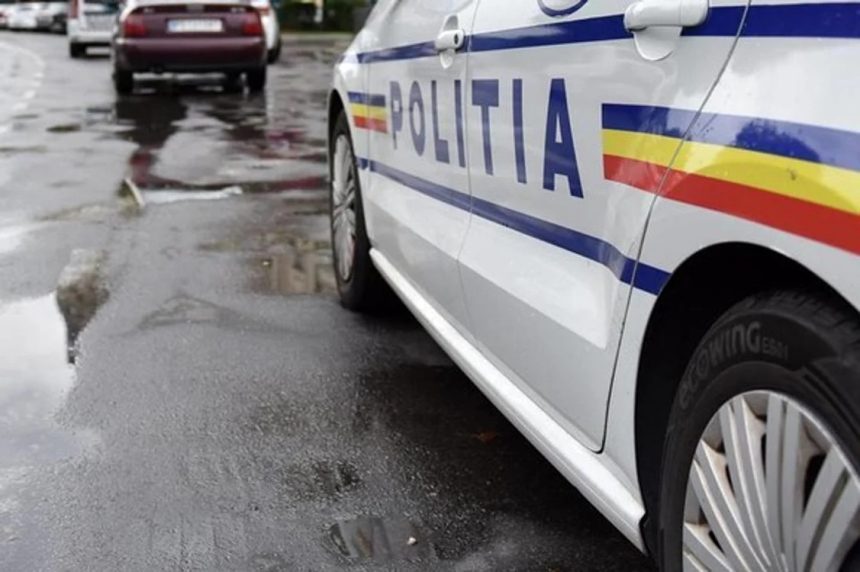 Masina fara numere oprita de politie in Agnita