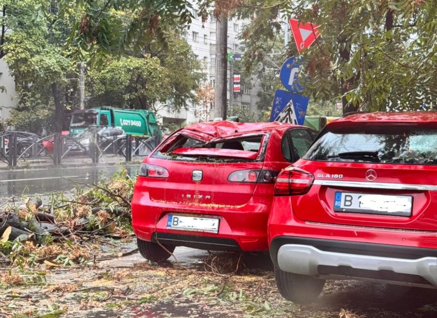 Pagube masive dupa furtuni case inundate si copaci cazuti