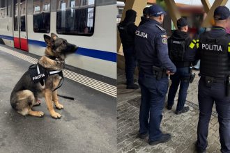 Razie in Gara Sibiu verificari cu caini si amenzi