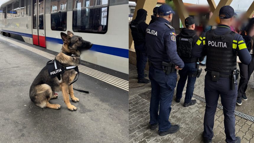 Razie in Gara Sibiu verificari cu caini si amenzi
