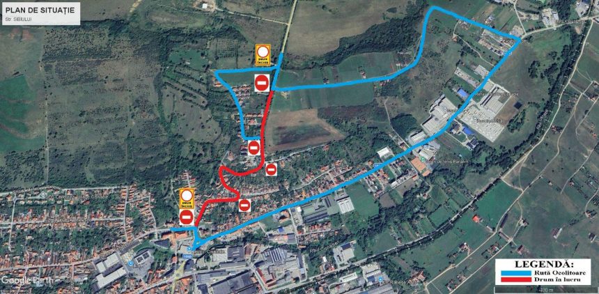 Se inchide strada Sibiului din Cisndie ocolire
