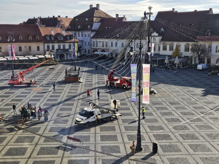 Sibiul isi schimba atmosfera iluminatul festiv a inceput