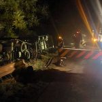 Trafic oprit intre Talmaciu si Turnu Rosu camion rasturnat