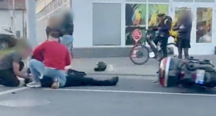 motociclist ranit pe soseaua alba iulia din sibiu