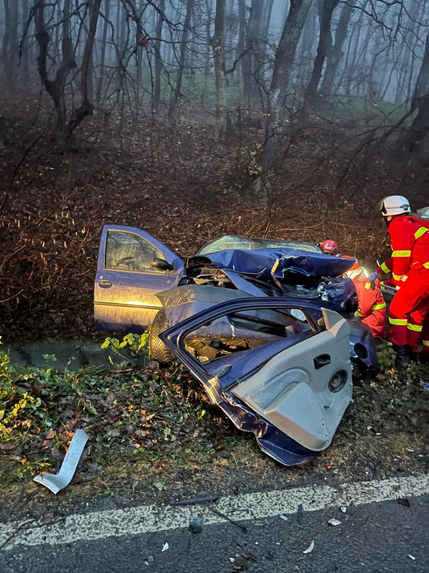 Accident grav in Slimnic trei raniti femeie spitalizata