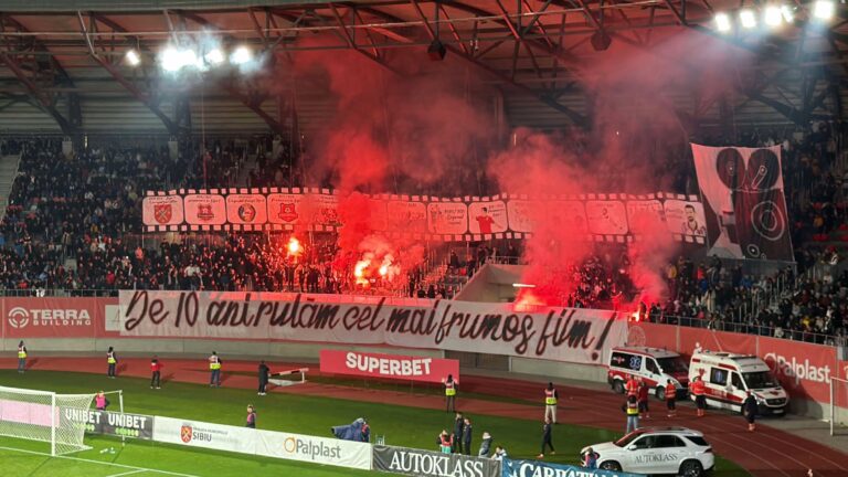 Coregrafie de exceptie a galeriei FC Hermannstadt De 10 ani rulam cel mai frumos film video foto