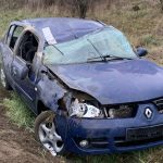 Impact puternic pe DN1 iesire din Cristian autoturism rasturnat