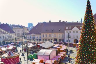 Prima tura prin Targul de Cracun din Sibiu
