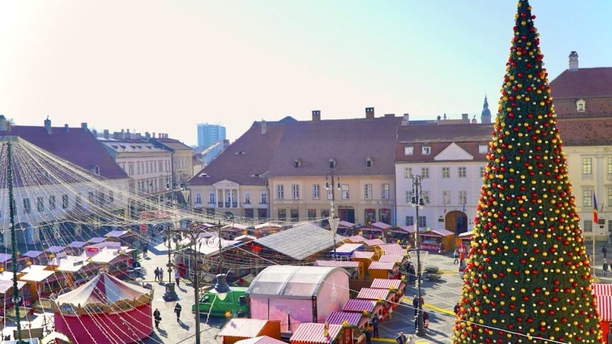 Prima tura prin Targul de Cracun din Sibiu