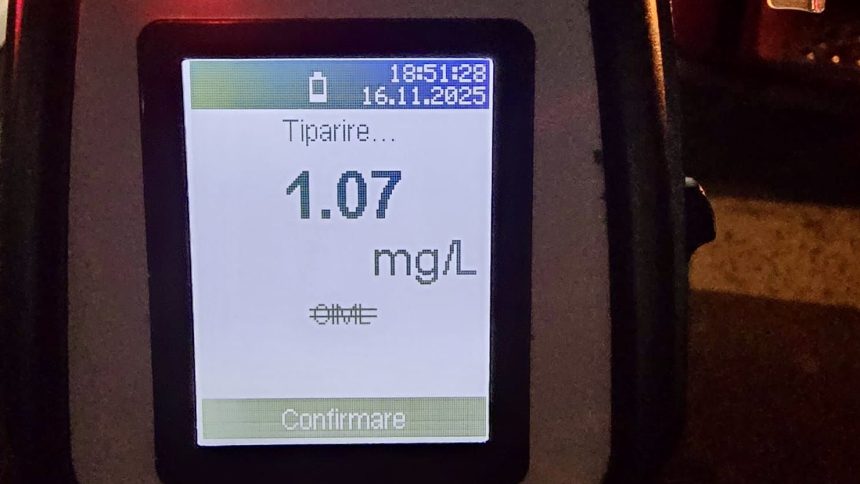 Sofer de camion beat prins conducand haotic pe Valea Oltului