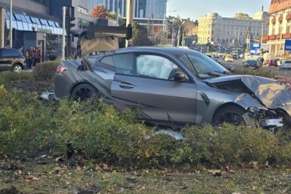 Soferul BMW ului care s a lovit in giratoriu beat