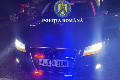 Tanar prins pe Valea Oltului cu girofar fals