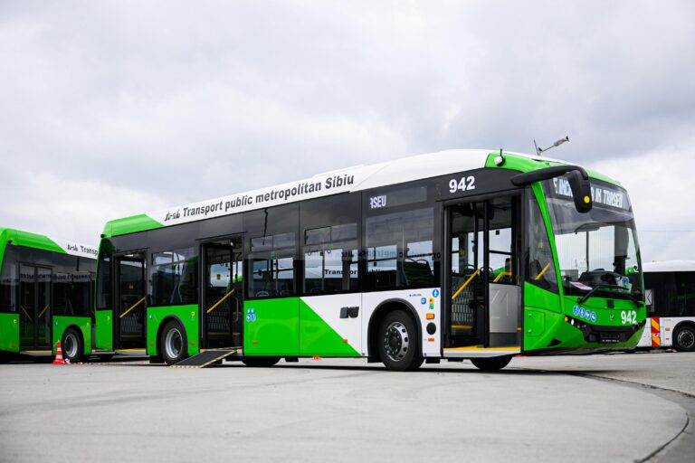 Transportul metropolitan Sibiu Cisnadie Selimbar Ocna Sibiului autobuze electrice si statii moderne
