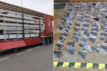 Un turc a incercat sa treaca granita cu 130 de pistoale