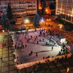 start sarbatori la Medias iluminat festiv si patinoar