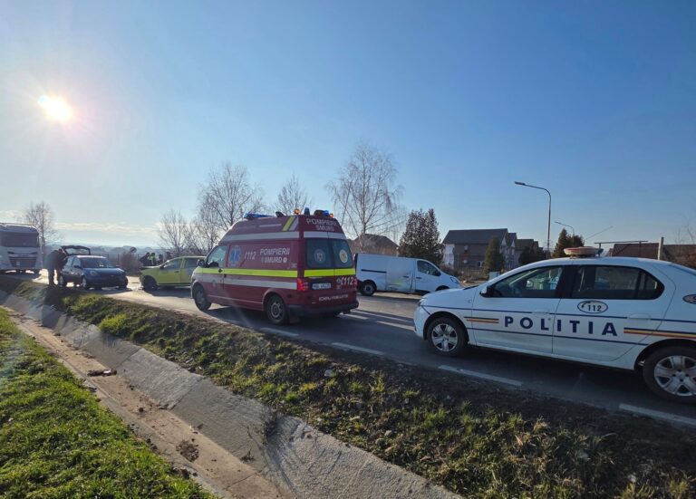 Accident cu 3 masini intre Sura Mica si Ocna Sibiului