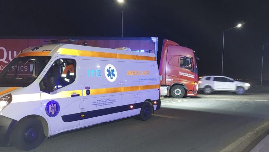Accident grav la intrarea in Sibiu pieton lovit de TIR