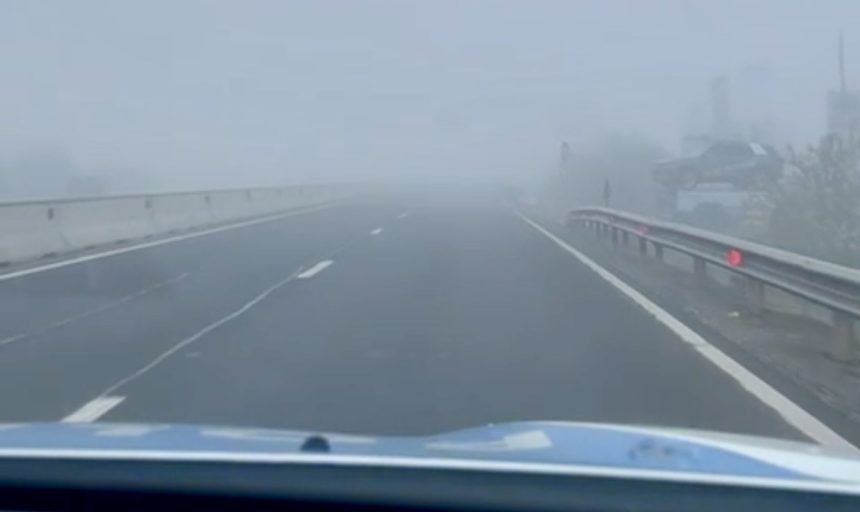 Ceata cauzeaza probleme pe drumurile din Sibiu