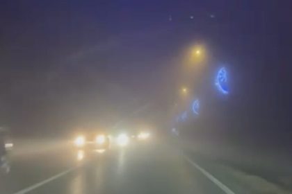 Ceata densa pe drumurile din judetul Sibiu