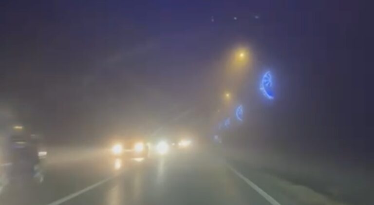 Ceata densa pe drumurile din judetul Sibiu