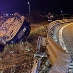 Masina rasturnata pe A1 langa Sibiu foto