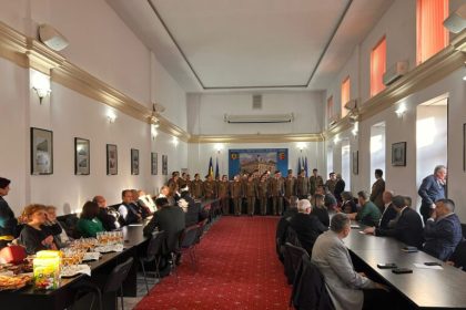 Moment special la Prefectura studentii militari de la AFT Sibiu